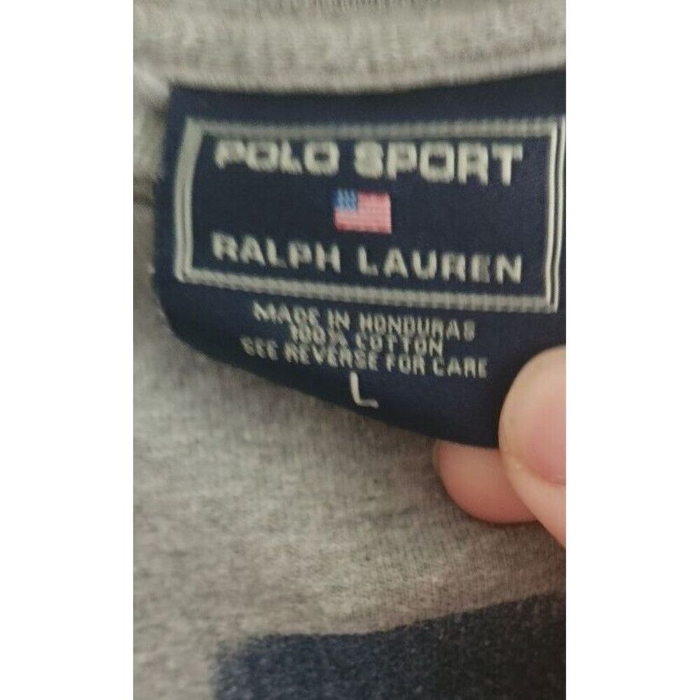 Vtg 1990s 90s Ralph Lauren Polo 67 T-Shirt Mens Large Polo RL Grey Cotton S-S - Picture 4 of 5